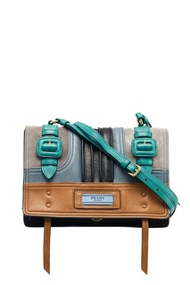 Комбинированная сумка из кожи Etiquette Prada