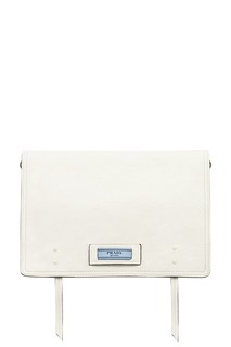 Белая сумка из кожи Etiquette Prada