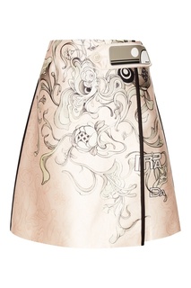 Шелковая юбка с принтом Prada