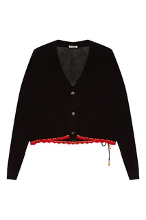Короткий кардиган с цветной отделкой Miu Miu