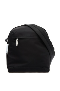Черный рюкзак с контрастной деталью Prada
