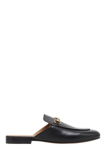 Черные кожаные слиперы Princetown Gucci