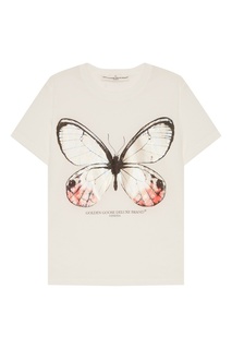 Белая футболка с бабочкой Golden Goose Deluxe Brand