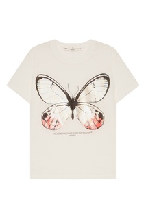 Белая футболка с бабочкой Golden Goose Deluxe Brand