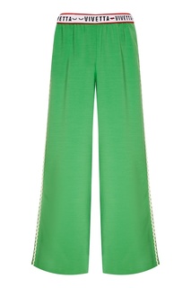 Широкие зеленые брюки Vivetta