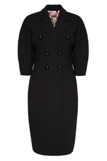 Черное шерстяное пальто Dolce & Gabbana