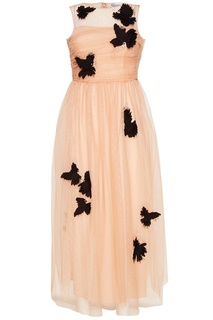 Платье из плиссированной сетки RED Valentino