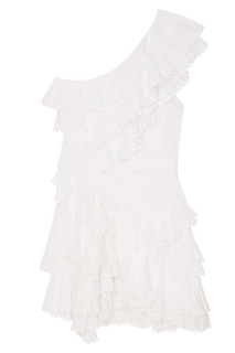 Белое платье из хлопкового шитья Isabel Marant