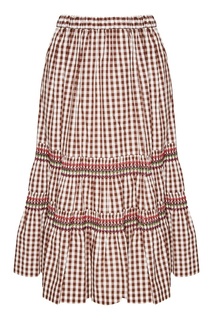 Коричневая юбка в клетку виши Comme des Garcons Girl