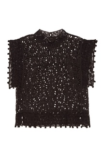 Черная блузка из вышитого хлопка Isabel Marant