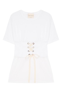 Белая футболка oversize Erika Cavallini
