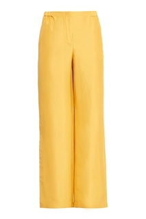 Желтые широкие брюки Alberta Ferretti