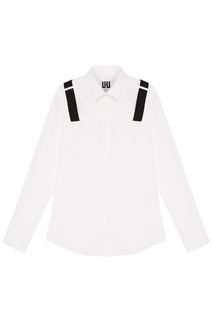 Белая рубашка с черными лентами LES Hommes Urban