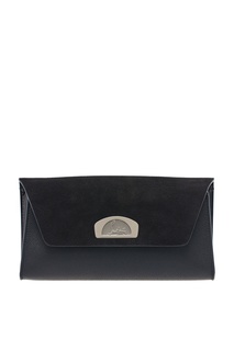 Черный комбинированный клатч Vero Dodat Clutch Christian Louboutin