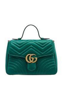Зеленая кожаная сумка GG Marmont Gucci