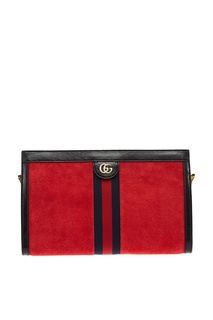 Красная замшевая сумка Ophidia Gucci