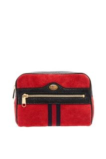 Красная замшевая сумка на пояс Ophidia Gucci