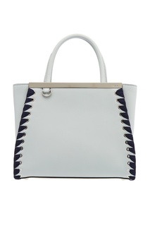 Серая кожаная сумка Petit 2Jours Fendi