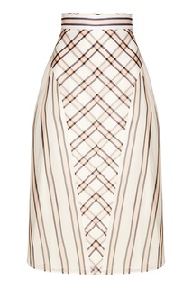 Комбинированная юбка со сборками Fendi