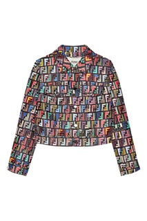 Жакет с разноцветными логотипами Fendi