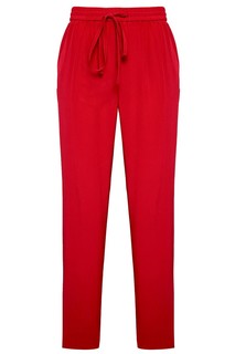 Красные брюки из шелка RED Valentino