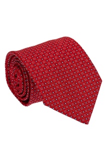 Красный шелковый галстук с цветами Canali