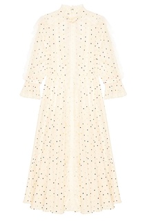 Хлопковое платье с вышитыми точками Valentino