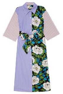 Комбинированное платье-рубашка Diane von Furstenberg