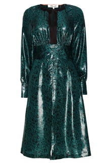 Шелковое платье с люрексом Diane von Furstenberg