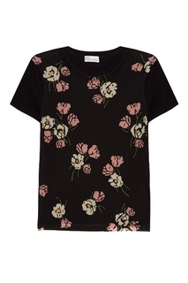 Футболка с цветочным принтом RED Valentino