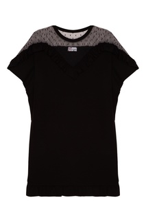 Короткое платье с сеткой и оборками RED Valentino
