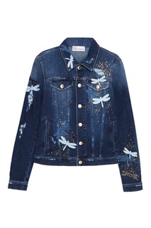 Джинсовая крутка с кристаллами и аппликациями RED Valentino