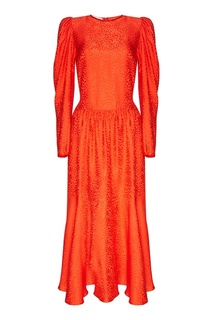 Красное шелковое платье со сборкой Stella Mc Cartney