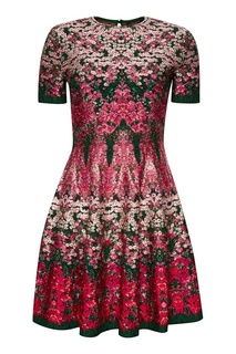 Цветочное платье из шелкового джерси Alexander Mc Queen