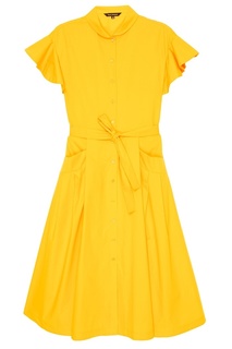 Желтое хлопковое платье-рубашка Tara Jarmon