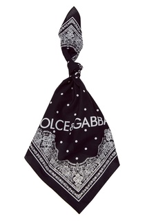 Черный хлопковый платок Dolce & Gabbana