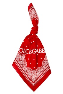 Красный хлопковый платок Dolce & Gabbana