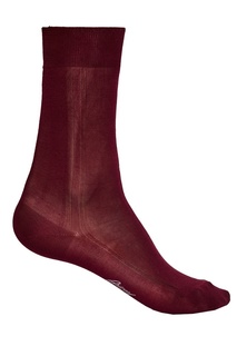 Бордовые носки из шелка Brioni