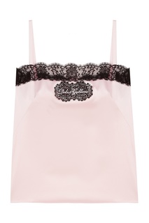 Топ с черным кружевом Dolce & Gabbana