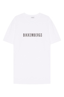 Белая футболка с контрастным логотипом Dirk Bikkembergs