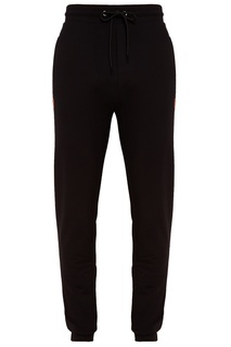 Черные брюки с логотипом Dirk Bikkembergs