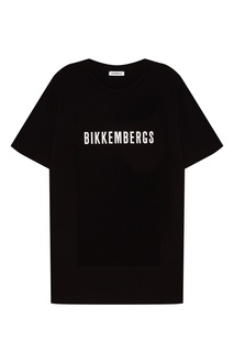 Черная футболка с логотипом Dirk Bikkembergs