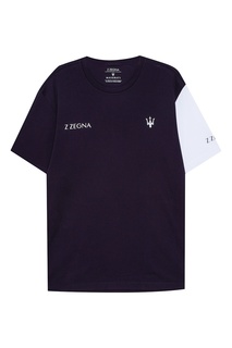 Футболка с контрастным рукавом Z Zegna