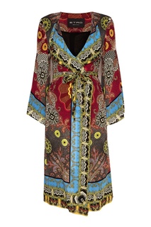 Шелковое платье-халат с принтом Etro