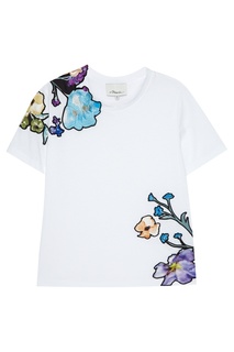 Белая футболка с цветочной вышивкой 3.1 Phillip Lim