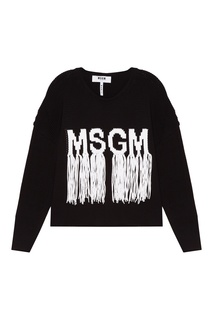Хлопковый джемпер с бахромой Msgm