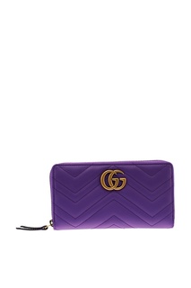 Стеганый фиолетовый кошелек Gucci
