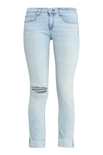 Голубые джинсы с обрезанным краем Rag&Bone