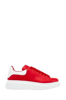 Красные кожаные кроссовки Alexander Mc Queen