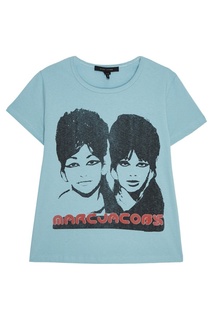 Хлопковая футболка с принтом и логотипом Marc Jacobs